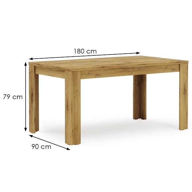 Stůl Miro 180 cm dub/grafit