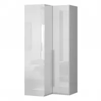 Rohová skříň Piano PUG/PN-70/KA/70 crystal white