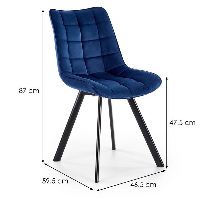 Židle W132 tmavě modrá nohy černé,2