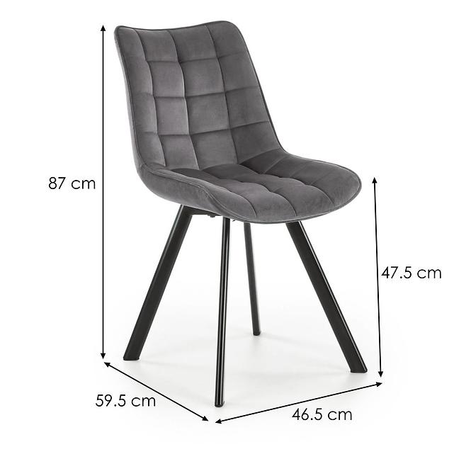 Židle W132 šedá nohy černé