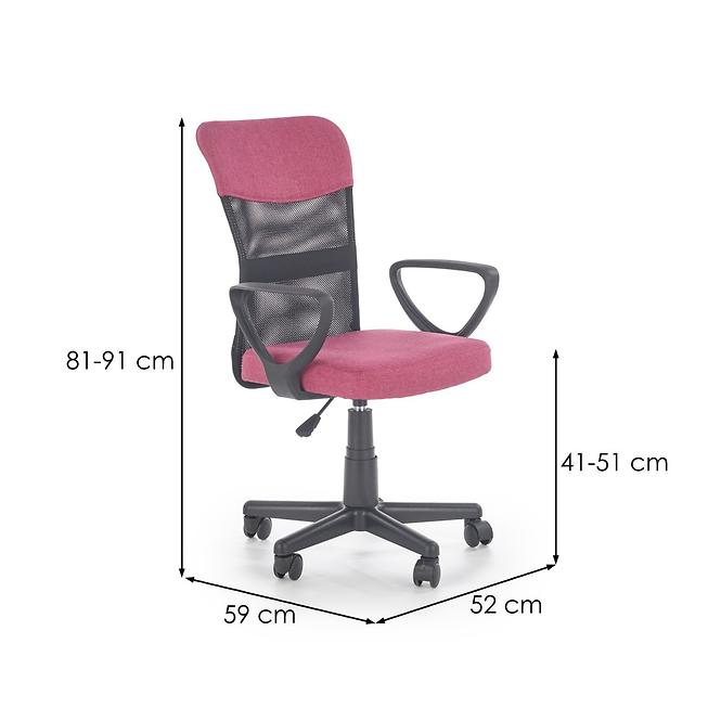 Kancelářská židle Timmy růžová/šedá,2
