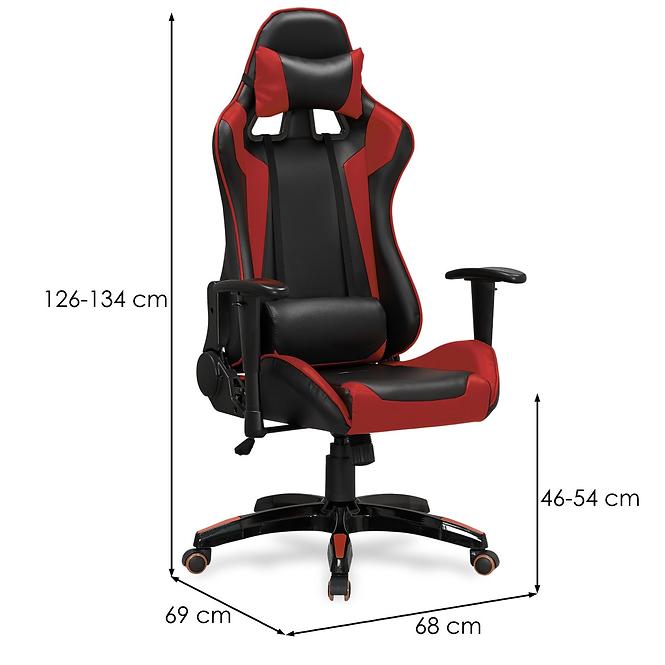 Kancelářská židle Defender černá/červená,2