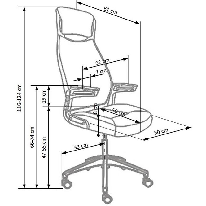Kancelářská židle Frankilin bílá/černá/šedá