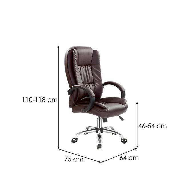 Kancelářská židle Relax tmavě hnědá,2