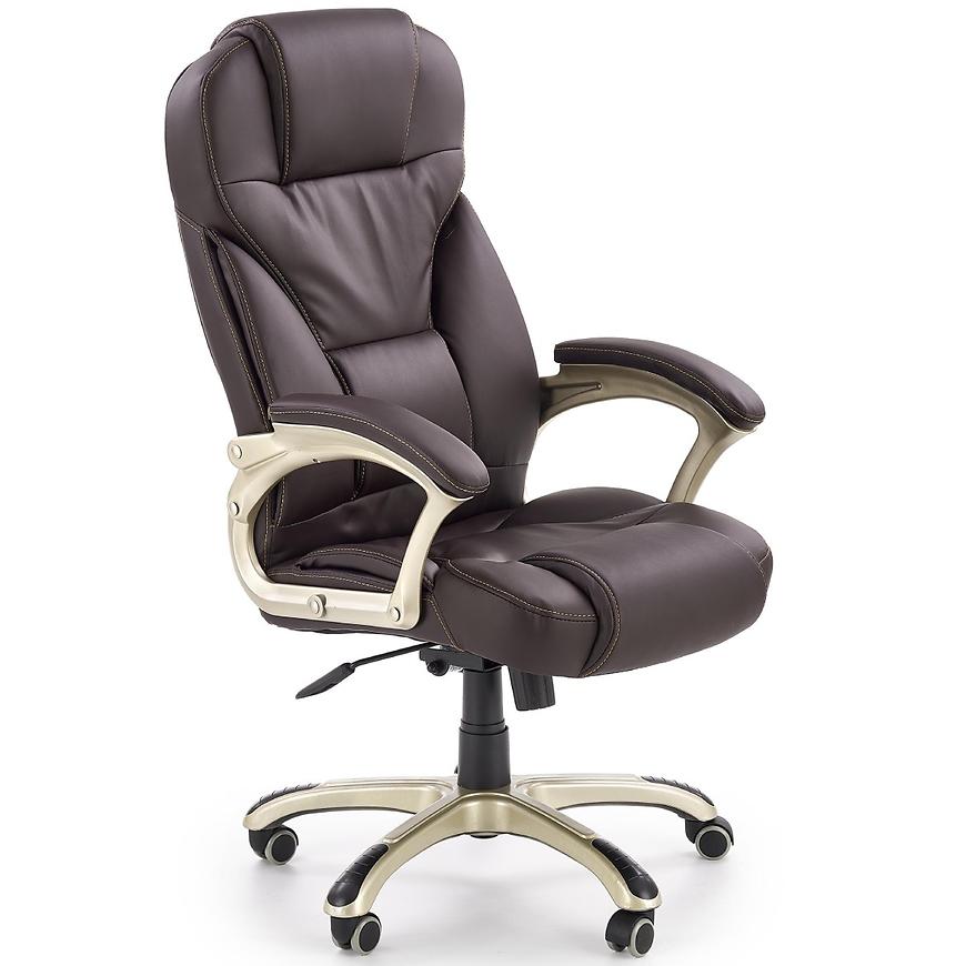 Kancelářské křeslo Desmond Halmar Tmavě hnědá Obrázek