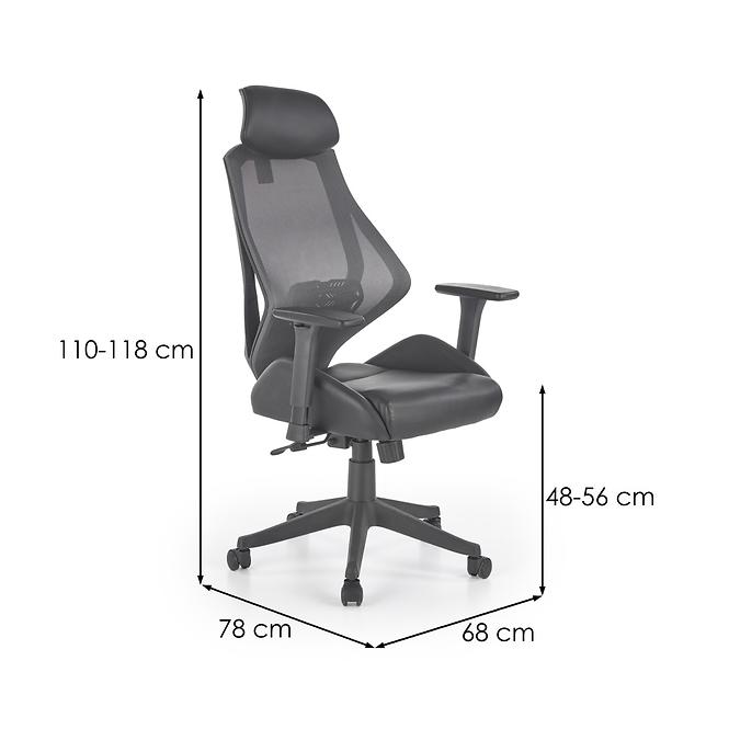 Kancelářská židle Hasel černá/šedá,2