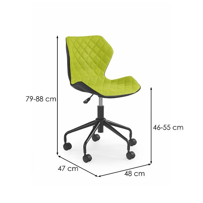 Otáčecí Židle Matrix černá/zelená,2