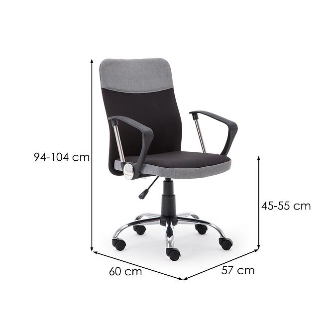 Kancelářská židle Topic černá/šedá