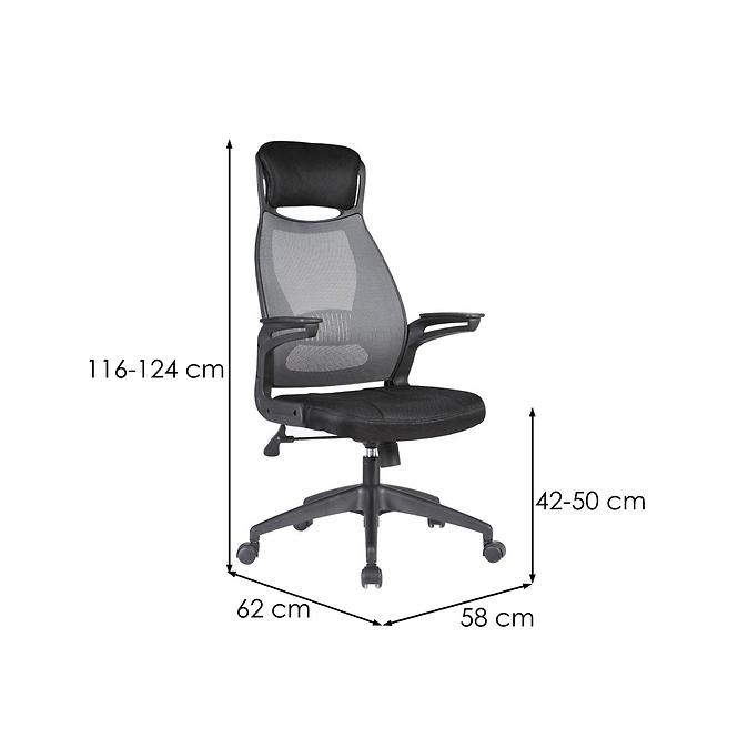 Kancelářská židle Solaris černá/šedá
