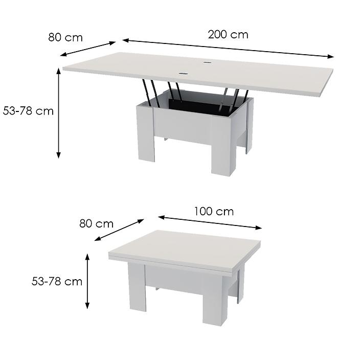Konferenční stolek/Stůl Eryk bílá