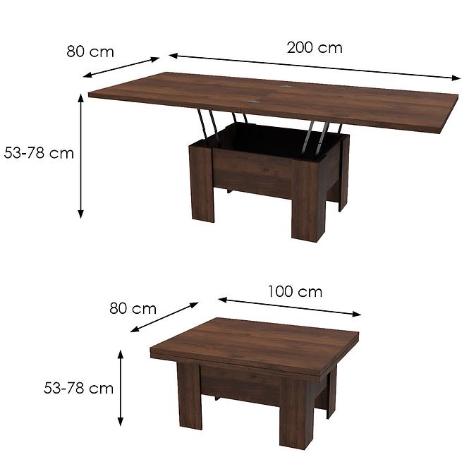 Konferenční stolek/Stůl Eryk ořech warmia