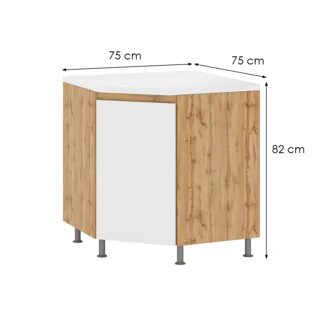 Kuchyňská rohová skříňka Magnolia DN 85x85 1D