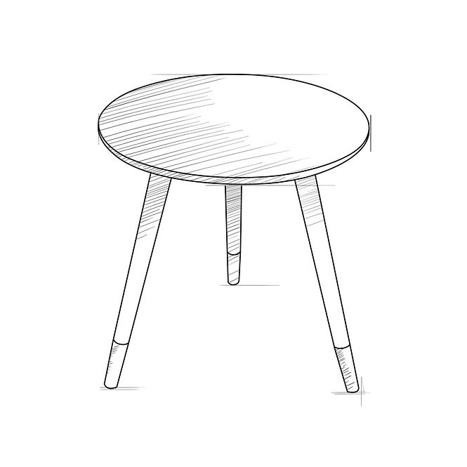 Konferenční stolek 62059-40x40 černá