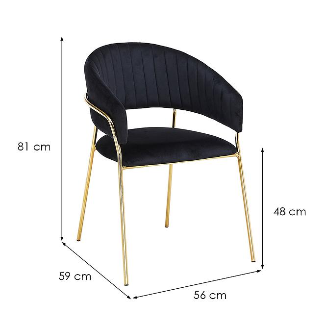 Židle Lido 80171g černá/zlatá