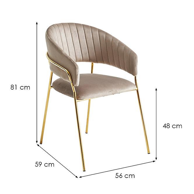 Židle Lido 80171g béžová/zlatá
