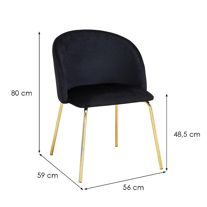 Židle Pure 80107k černá/zlatá