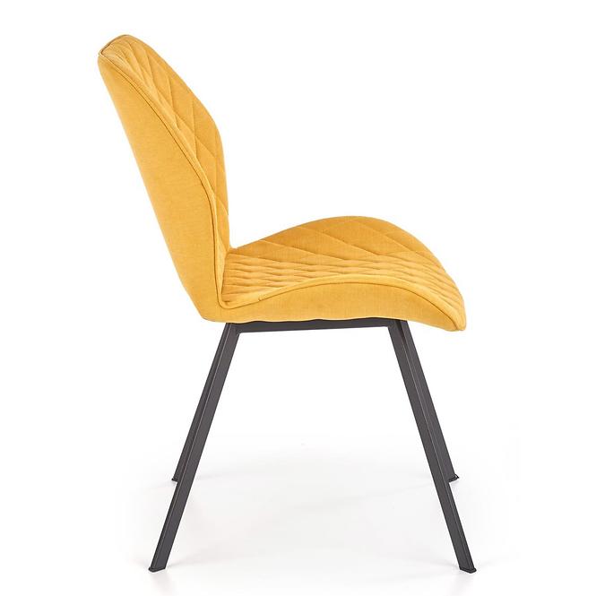 Židle K360 látka/kov hořčicová 51x64x90