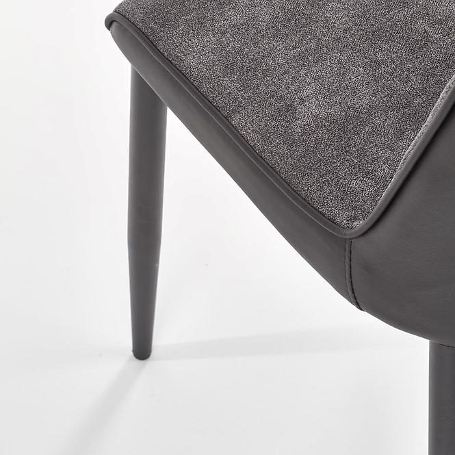 Židle K368 látka/eko kůže/kov šedá/černá