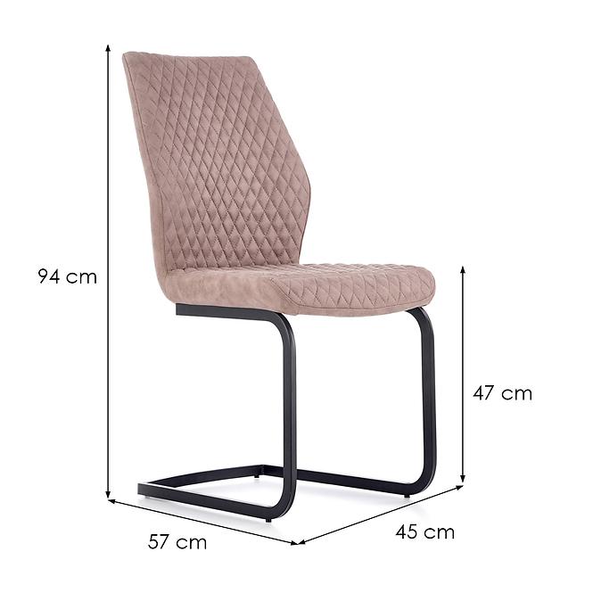 Židle K272 eko kůže/kov tmavě béžová 45x57x94