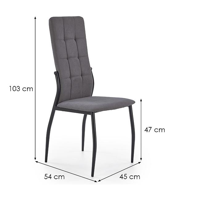 Židle K334 látka/kov tmavě šedá 45x54x103