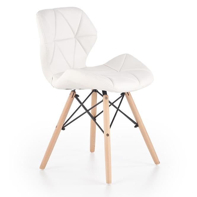 Židle K281 eko kůže/dřevo bílá 48x51x74
