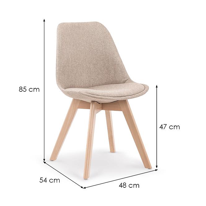 Židle K303 látka/dřevo béžová 48x54x83