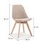 Židle K303 látka/dřevo béžová 48x54x83,2