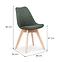 Židle K303 látka/dřevo tmavě zelená 48x54x83,2