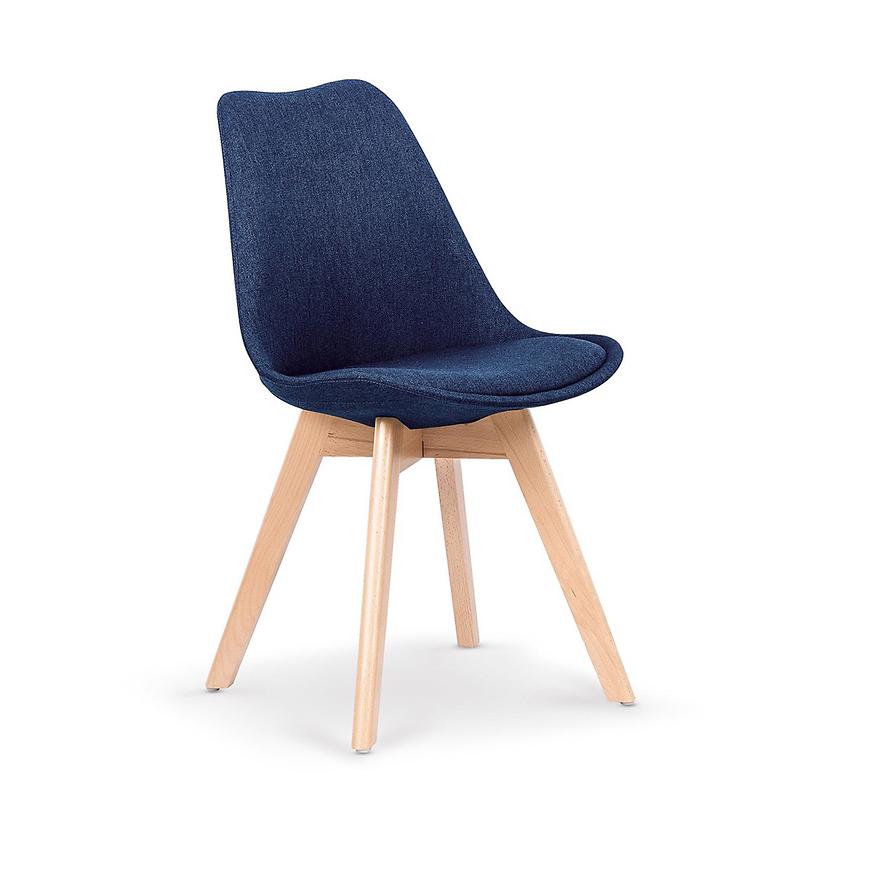 Židle K303 látka/dřevo tmavě modrá 48x54x83