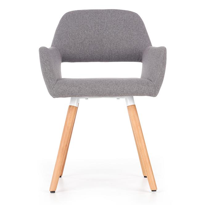 Židle K283 látka/dřevo šedá 56x56x80
