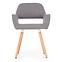 Židle K283 látka/dřevo šedá 56x56x80,2