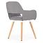 Židle K283 látka/dřevo šedá 56x56x80,5