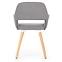 Židle K283 látka/dřevo šedá 56x56x80,6