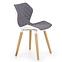Židle K277 látka/eko kůže/dřevo šedá/bílá,6
