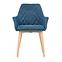 Židle K287 eko kůže/kov tmavě modrá 58x61x85,2