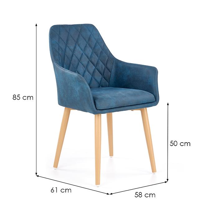 Židle K287 eko kůže/kov tmavě modrá 58x61x85