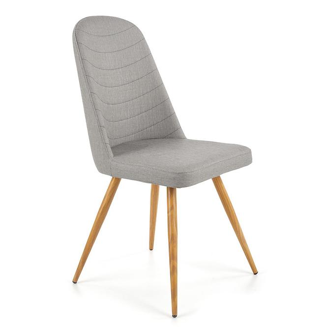 Židle K214 kov/eko kůže šedá 49x59x90