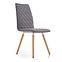 Židle K282 látka/dřevo šedá, 56x44x93,8