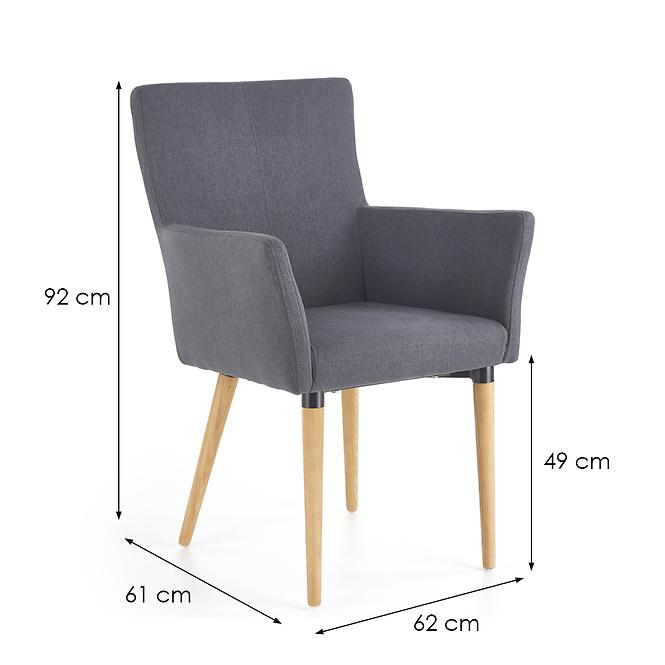Židle K274 látka/dřevo tmavě šedá 62x61x91
