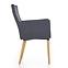 Židle K274 látka/dřevo tmavě šedá 62x61x91,4