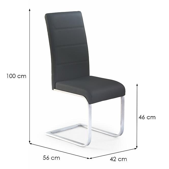 Židle K85 kov/eko kůže černá 42x56x100