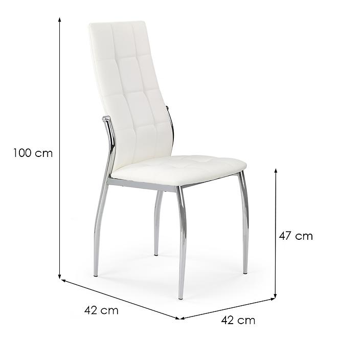 Židle K209 kov/eko kůže bílá 43x54x101