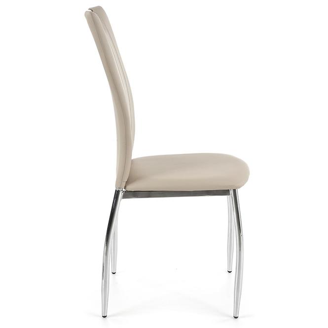 Židle K187 kov/eko kůže béžová 46x56x97
