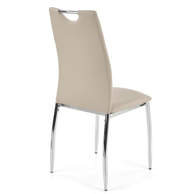 Židle K187 kov/eko kůže béžová 46x56x97