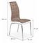 Židle K186 kov/eko kůže cappuccino-bílá 42x63x96,7