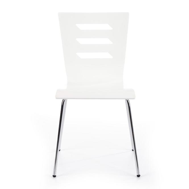 Židle K155 kov/dřevo bílá 46x47x85