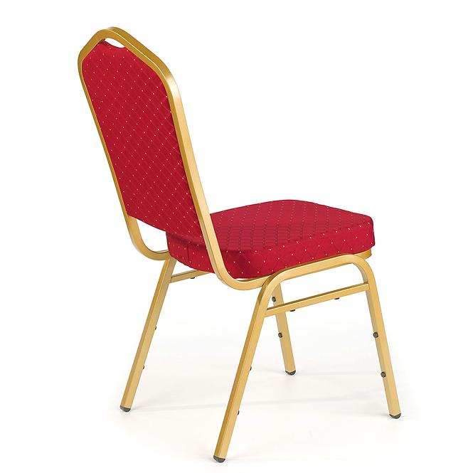 Židle K66 kov/látka zlatá/vínová 45x59x93