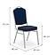 Židle K66S kov/látka stříbrná/modrá 45x59x93,3