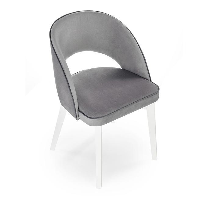Židle Marino dřevo/samet bílá/monolith 85 51x57x78