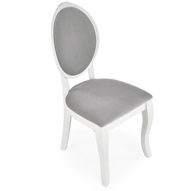 Židle Velo dřevo/látka bílá/šedá 44x53x96